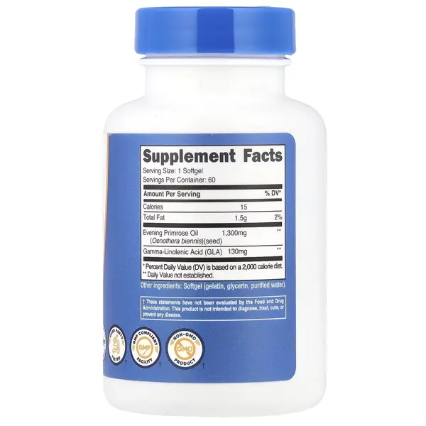 Nutricost Evening Primrose Oil 1300mg Softgels